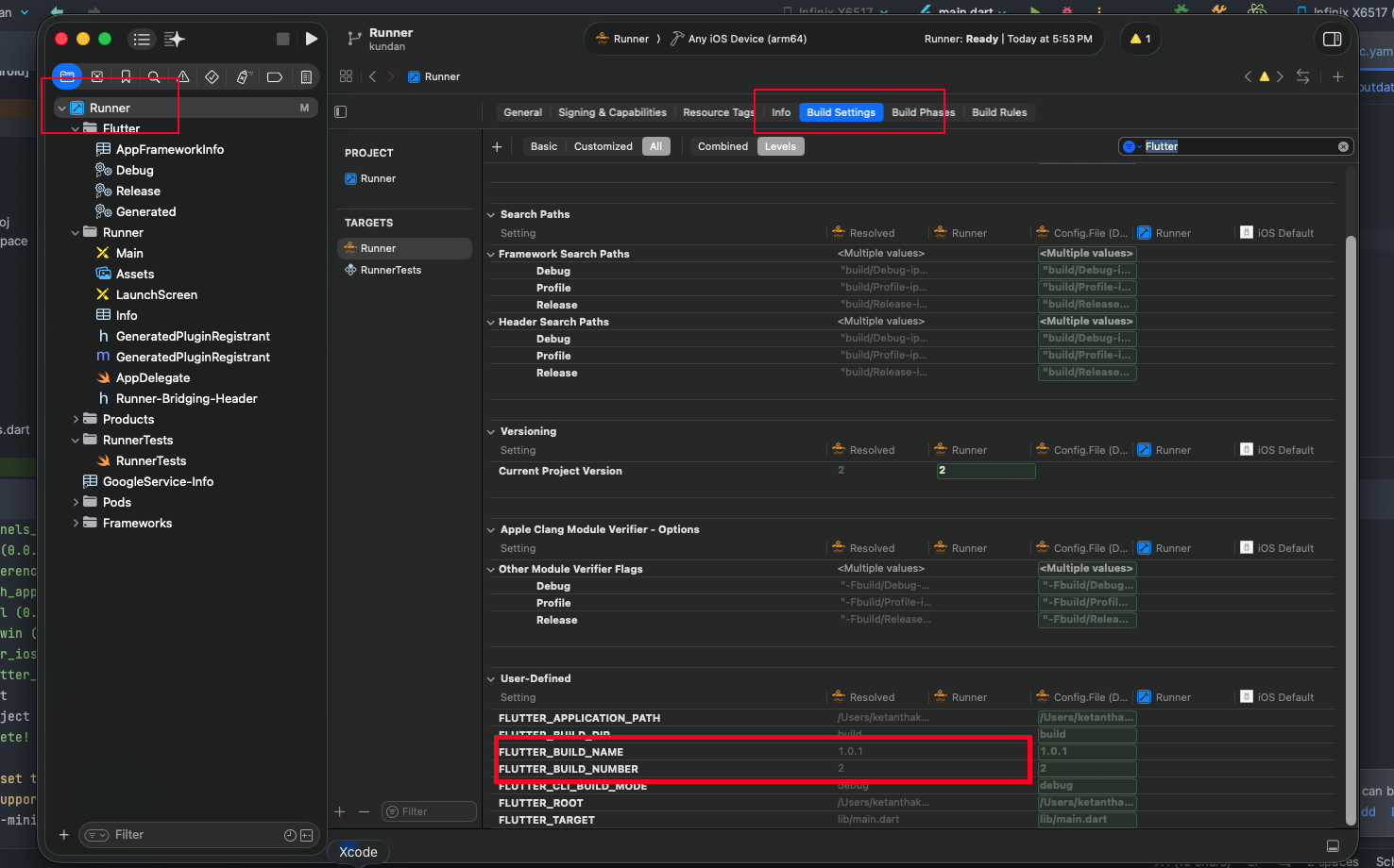 iOS Build Settings